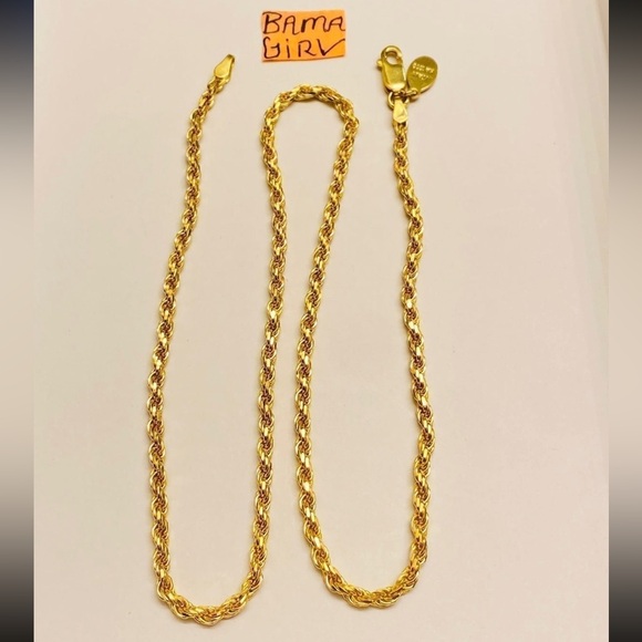 QVC Bellezza HSN Limited Edition Gold Rope chain Necklace - Picture 5 of 11